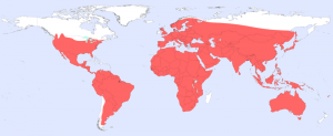 Figure 1: Global distribution of venomous snakes, www.who.int