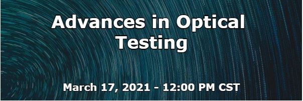 Advances in Optical Testing Banner