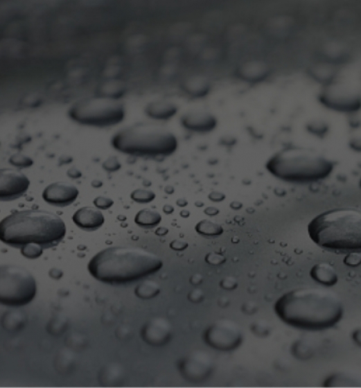 Water beading on surface